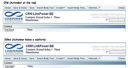 Image:IdeaJam: Allow Subform ABOVE the Actionbar